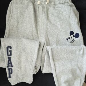 GAP Kids Light Gray Joggers with Mickey Mouse